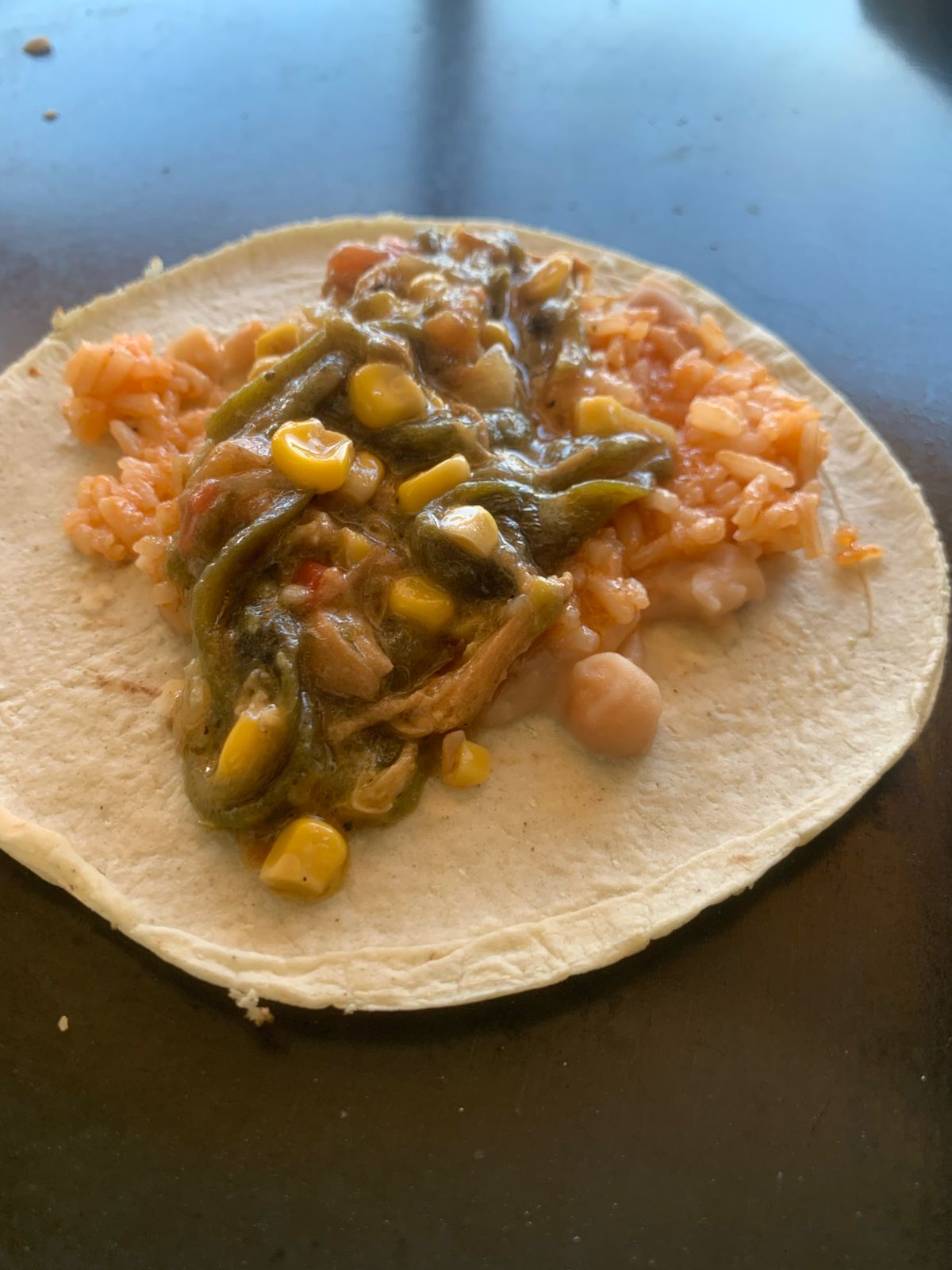 Taco de Rajas con Crema