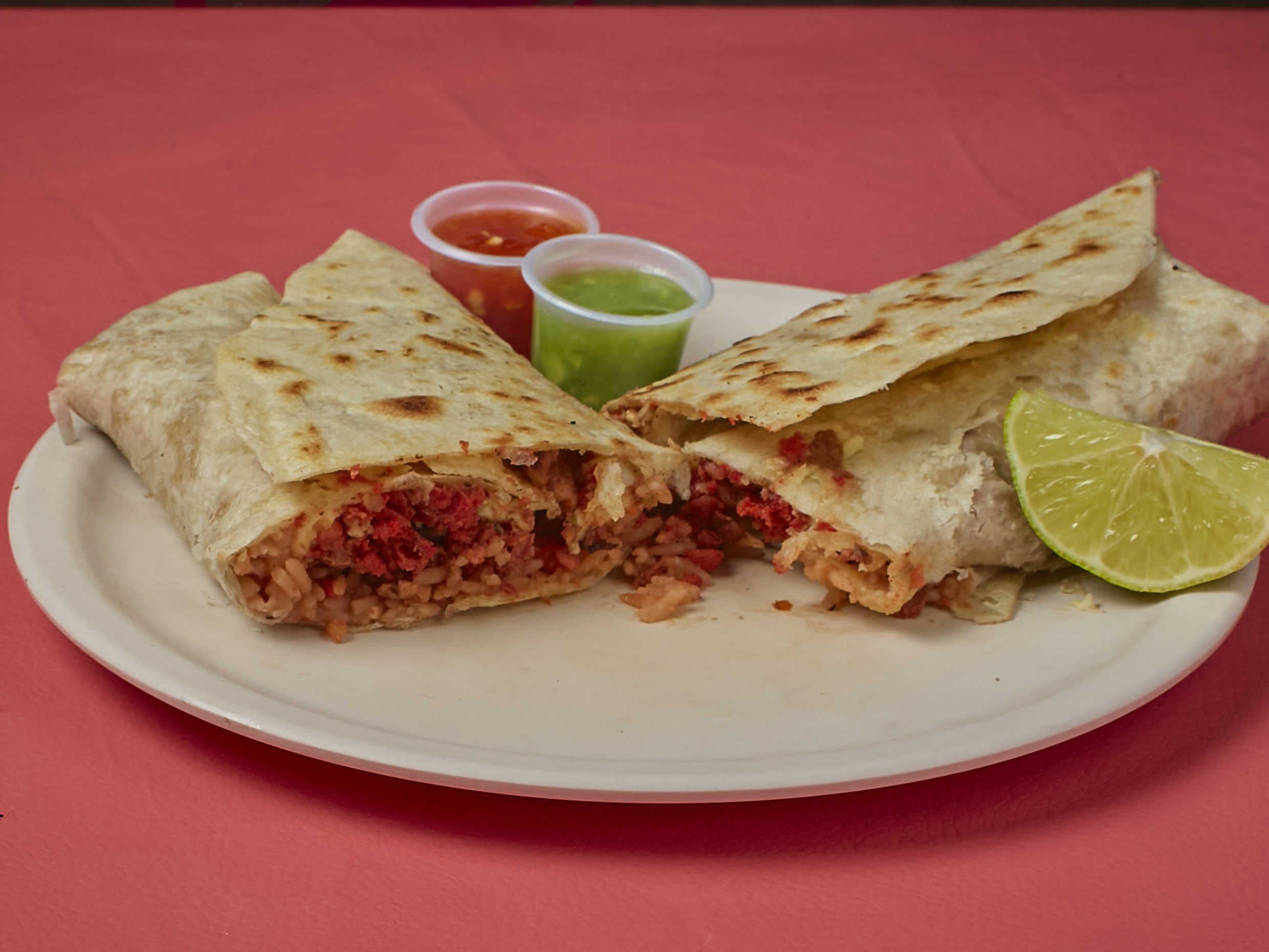 Burrito Tradicional Vegetariano con Carne