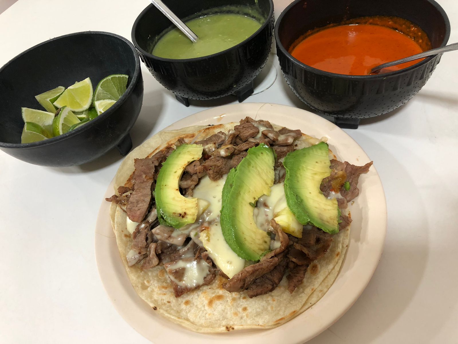 Doblada de Bistec