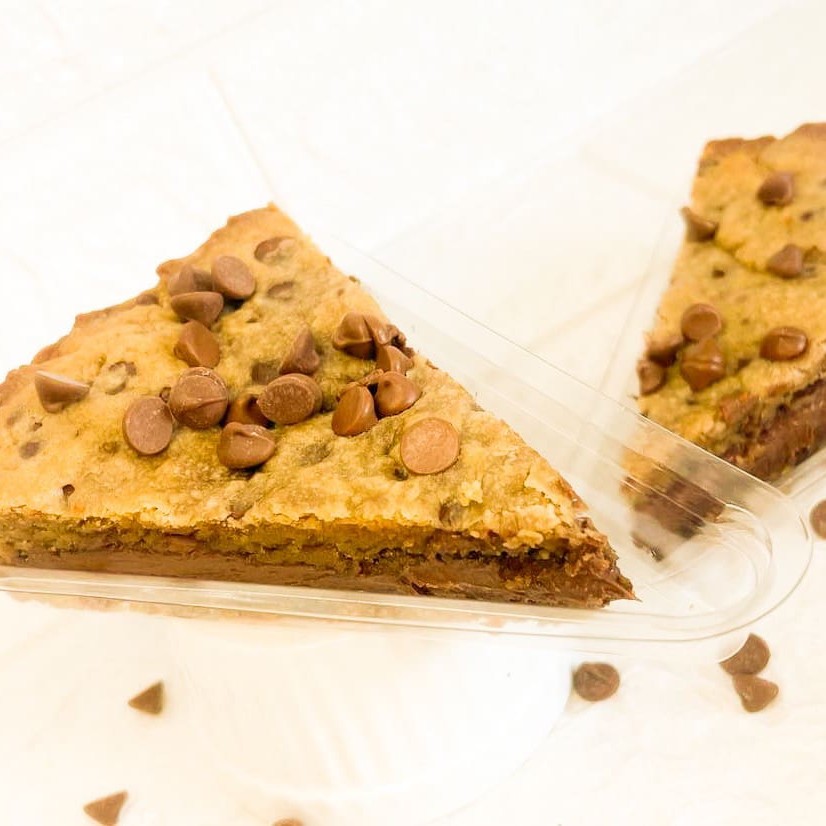 Maravilhosa fatia da nossa torta cookie, super recheada com Nutella