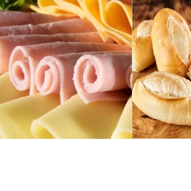 São 10 pães francês + 200 g Mussarela