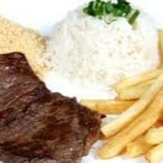 Conta file grelhado com arroz e molho a campanha