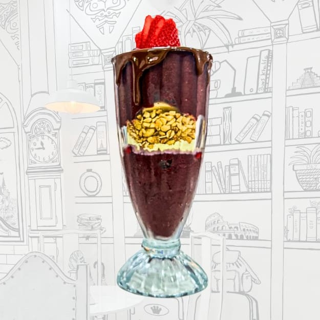 Açaí batido com verdadeiro sabor do açaí, turbinado com complementos da sua preferência