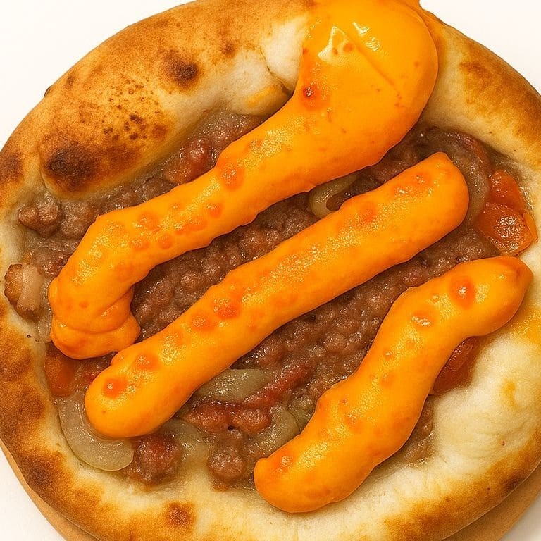 Carne moida,tomate, cebola ,especiarias e cheddar