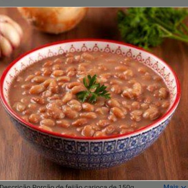 Leva arroz branco feijão carioquinha farofa e uma guarnição a sua escolha