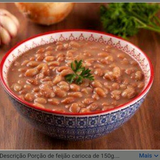Leva arroz branco feijão carioquinha farofa e uma guarnição a sua escolha