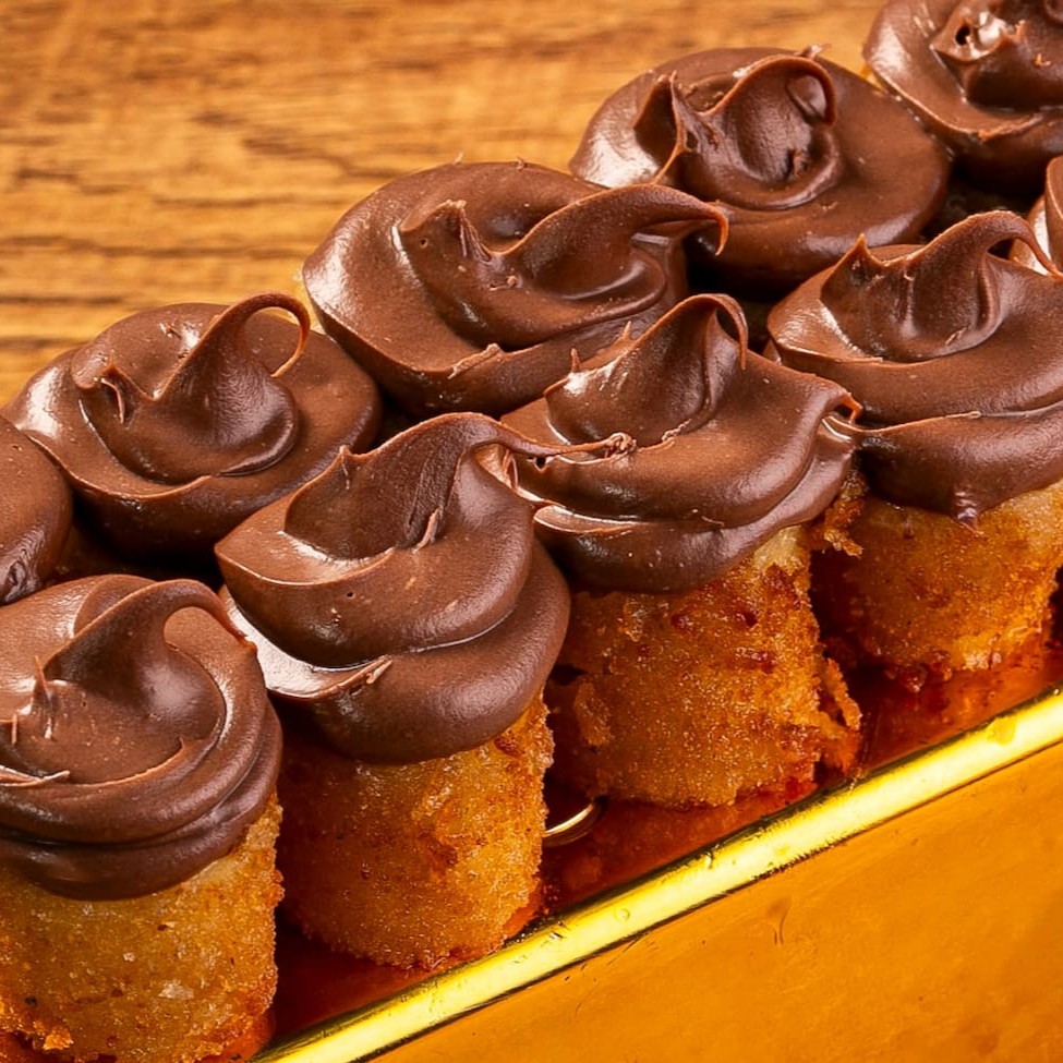 Banana empregada com chocolate