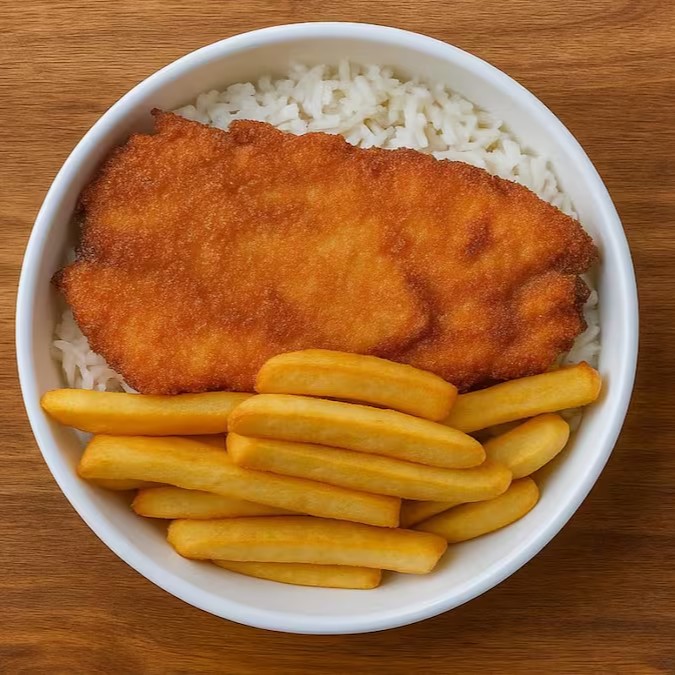 Filé Frango Empanado! Escolha Suas Guarnições para acompanhar sua proteína: