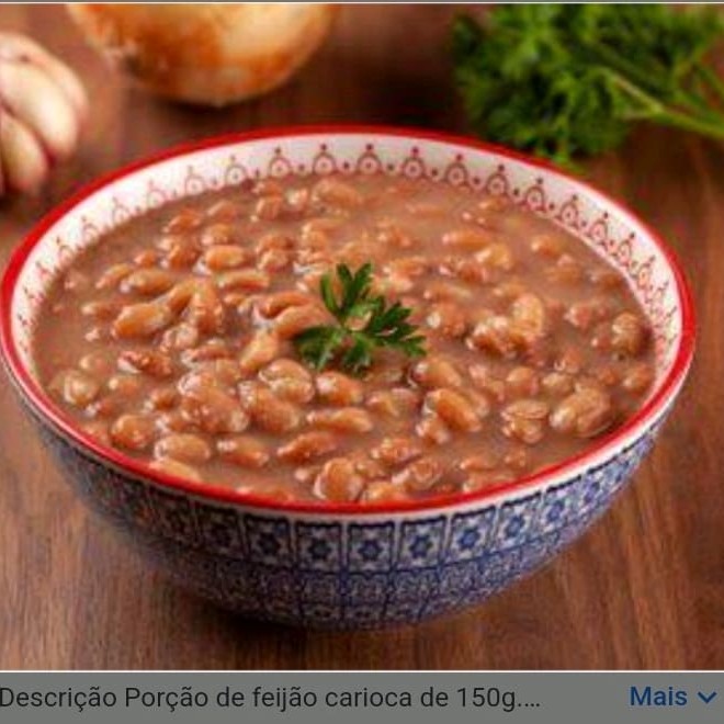 Leva arroz branco feijão carioquinha farofa e uma guarnição a sua escolha