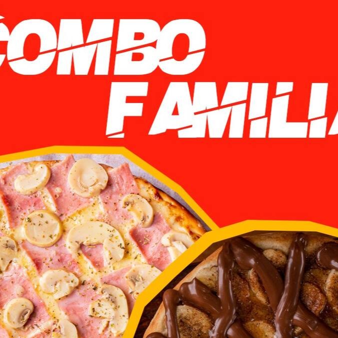"Essa família é muito unidaaa uhhh..."  Esse Combo é ideal para umas 3/4 pessoas. Pois vai uma deliciosa pizza família (35cm) + broto irresistível doce (20cm) + bebida geladinha (suco 1l ou refri 2l)