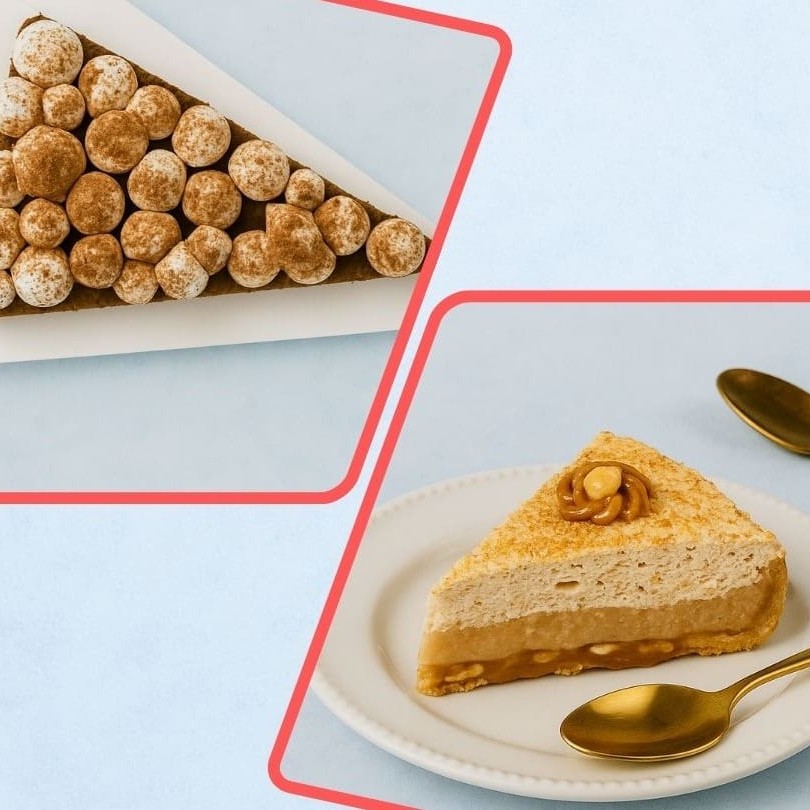 A combinação da Skycrock e a deliciosa Skypeanut. A Skypeanut, com caramelo salgado e paçoca combina perfeitamente com a nossa torta de chocolate com doce de leite e castanhas