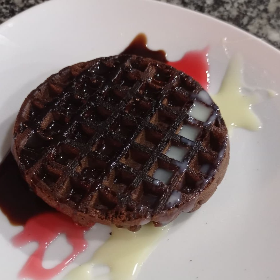 Unidade de Waffle de chocolate edição limitada.