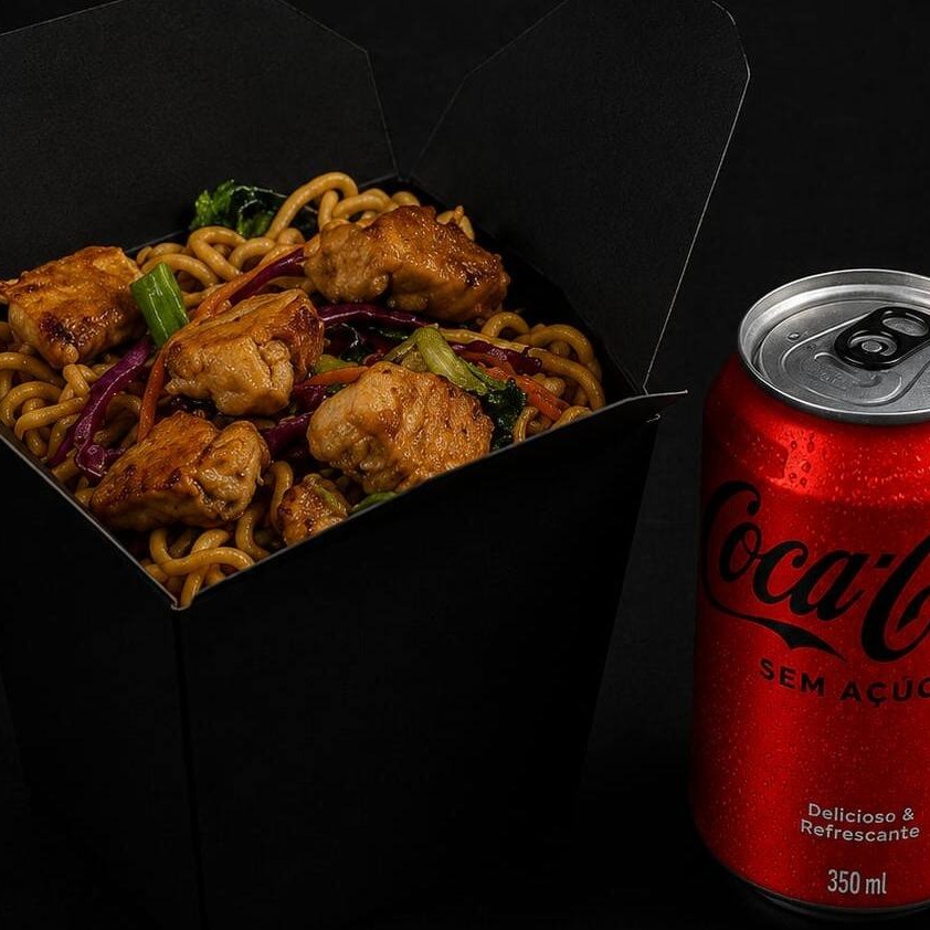 Oportunidade de hoje: Yakisoba de Frango Grande com Coca-Cola.