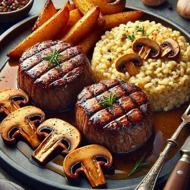 Escalope de mignon suculento, acompanhado de arroz piemontês cremoso e batatas souté crocantes. Uma combinação sofisticada e cheia de sabor!  Comida Italiana, Massas Artesanais, Culinária Italiana, Penne, Espaguete, Gnocchi, Risoto De Salmão, Polenta Italiana, Frango Parmegiana, Salmão Grelhado, Batata Frita, Coca Cola, Guaraná Antártica, Entrega Gratis.