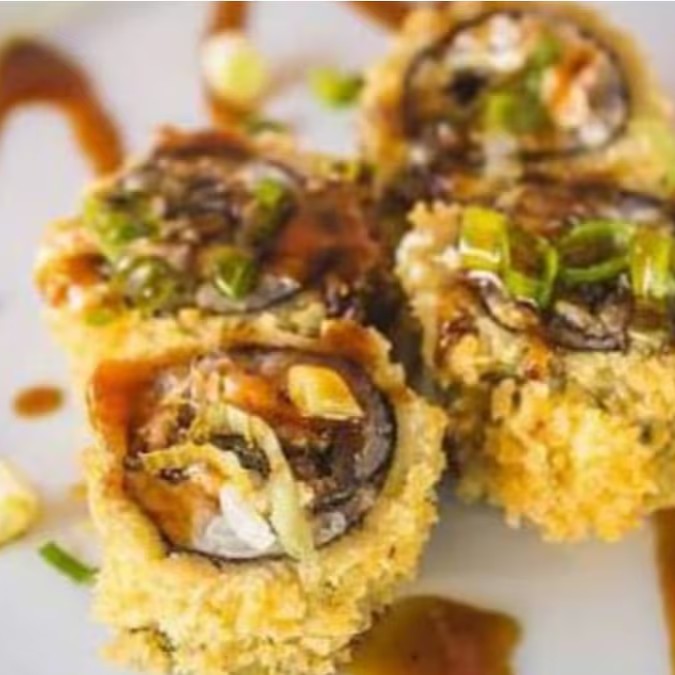 Hot Philadelphia de pele(Skin) de salmão frita