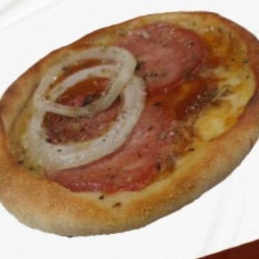 Muçarela Molho 2 fatias de calabresa  Cebola  Oregano