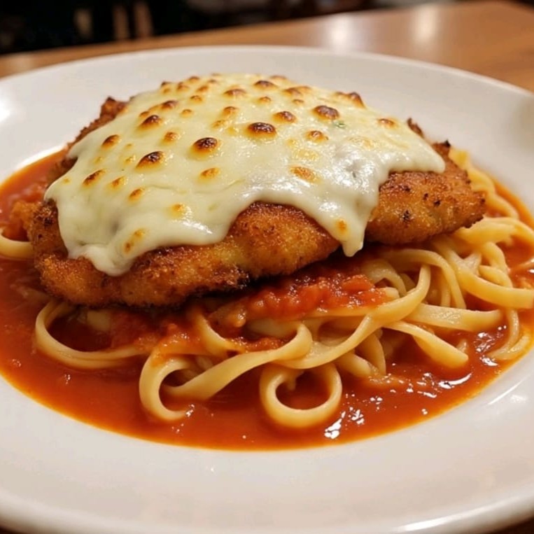 Desfrute de um prato delicioso e sofisticado, com fettuccine ao molho de tomate artesanal, acompanhadas de um filé de frango à parmegiana, coberto com queijo derretido e preparado com amor.  A combinação do molho de tomate caseiro com o frango à parmegiana é perfeita, criando um prato que é ao mesmo tempo saboroso e satisfatório.  Peça já e aproveite essa deliciosa combinação!