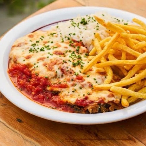 Arroz e batata frita