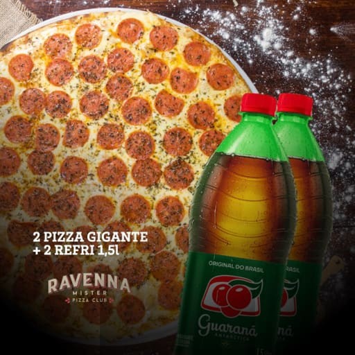 Duas deliciosas pizzas de 45cm, com massa fina, base com molho artesanal e queijo mussarela, complementos escolhidos por você e finalizada com orégano.