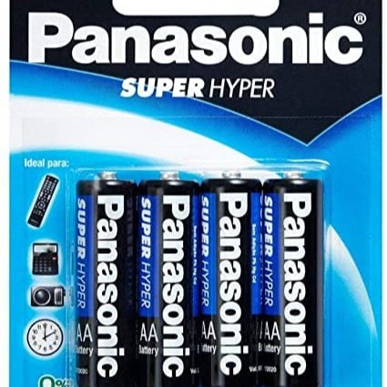Pilha panasonic peq.  c/ 4 aa