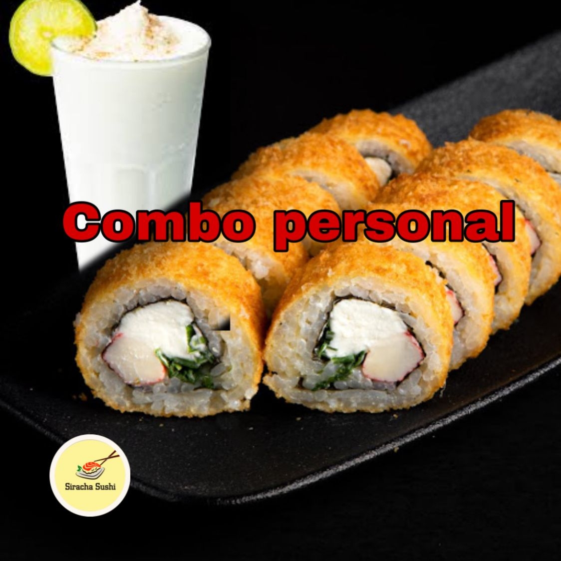 Sushi tempura + agua 1l