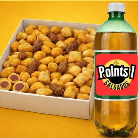 Mini Salgados sortidos Sabores enviados conforme disponibilidade do dia. Mini salgados, ideais para lanche e compartilhar. Não realizamos troca por preferência de sabor.