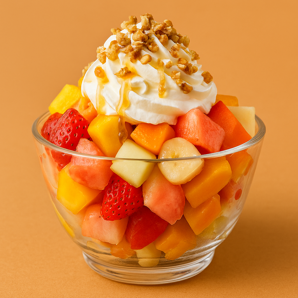 Cocktail de Frutas de Temporada con Chantilly