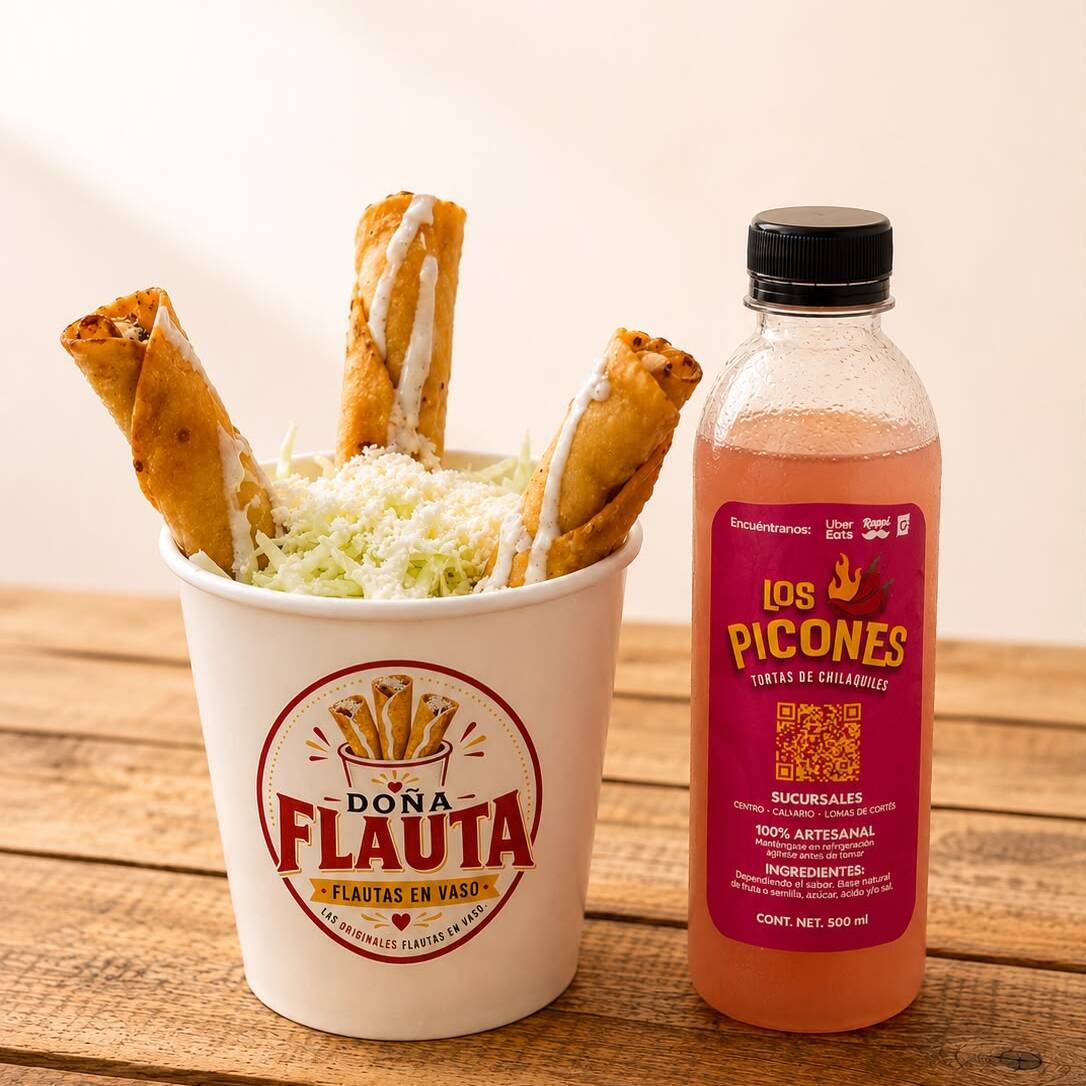 Combo Individual: Vaso de Flautas + Agua