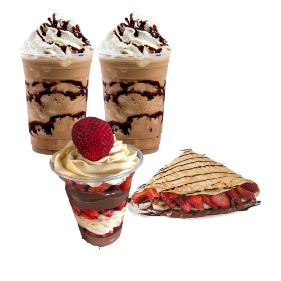 2 Frappé+1creppa+fresas/crema