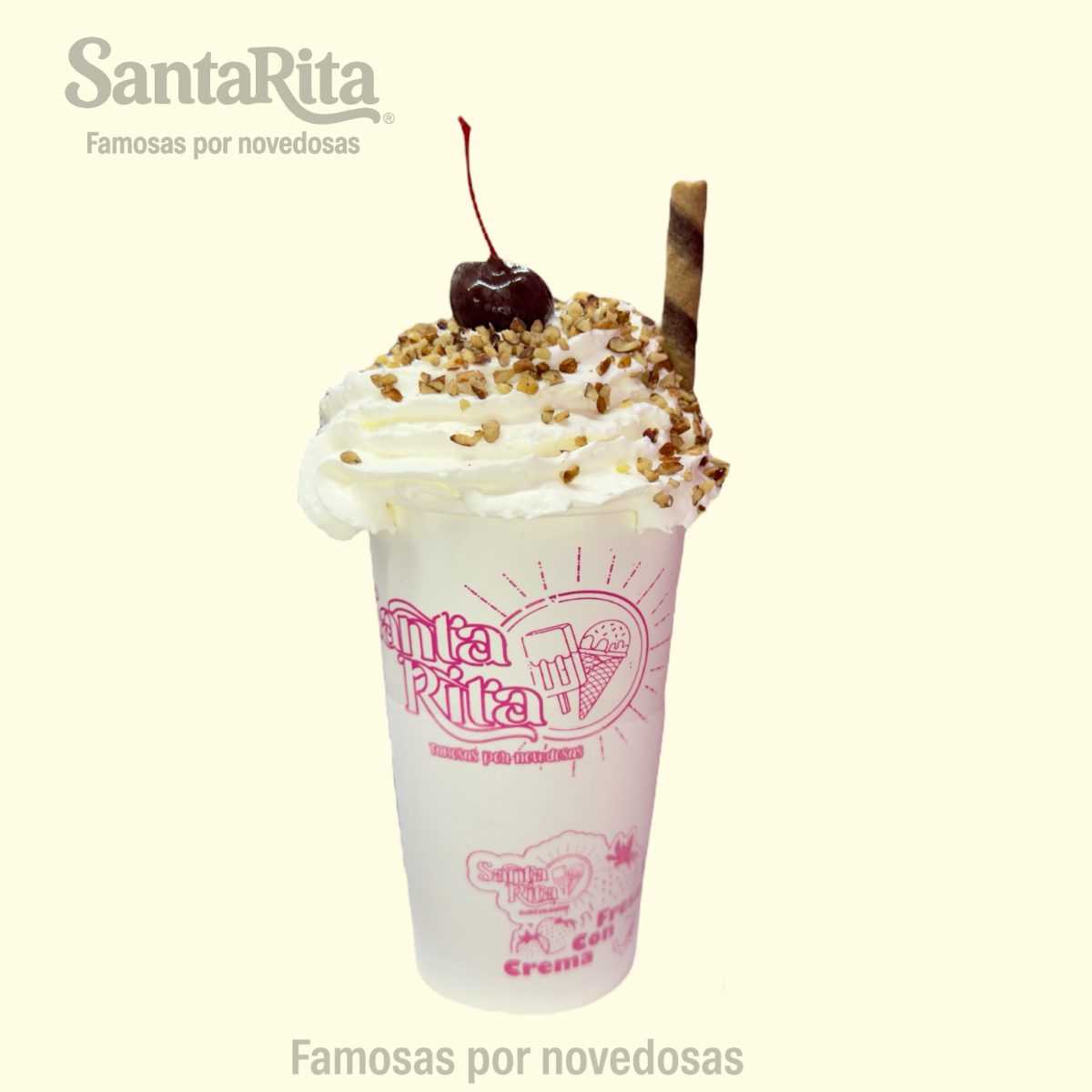 Fresas con Crema de Vaso