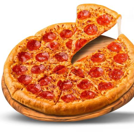 Pizza de Pepperoni con Orilla Rellena de Queso
