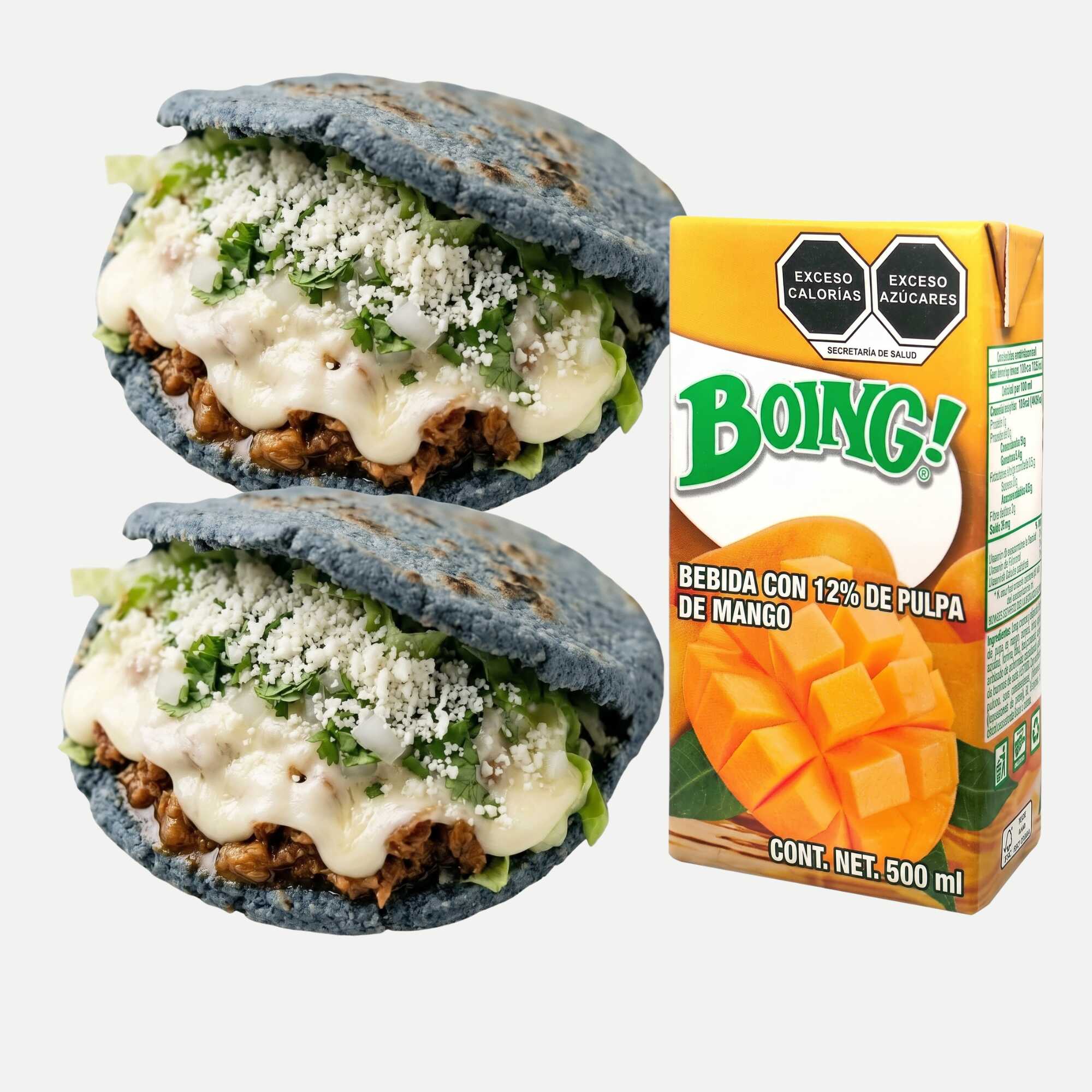 Gorditas de Chicharron Con Quesillo + Boing 500 Ml