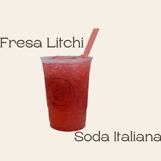 Soda Fresa Litchi 16 Oz