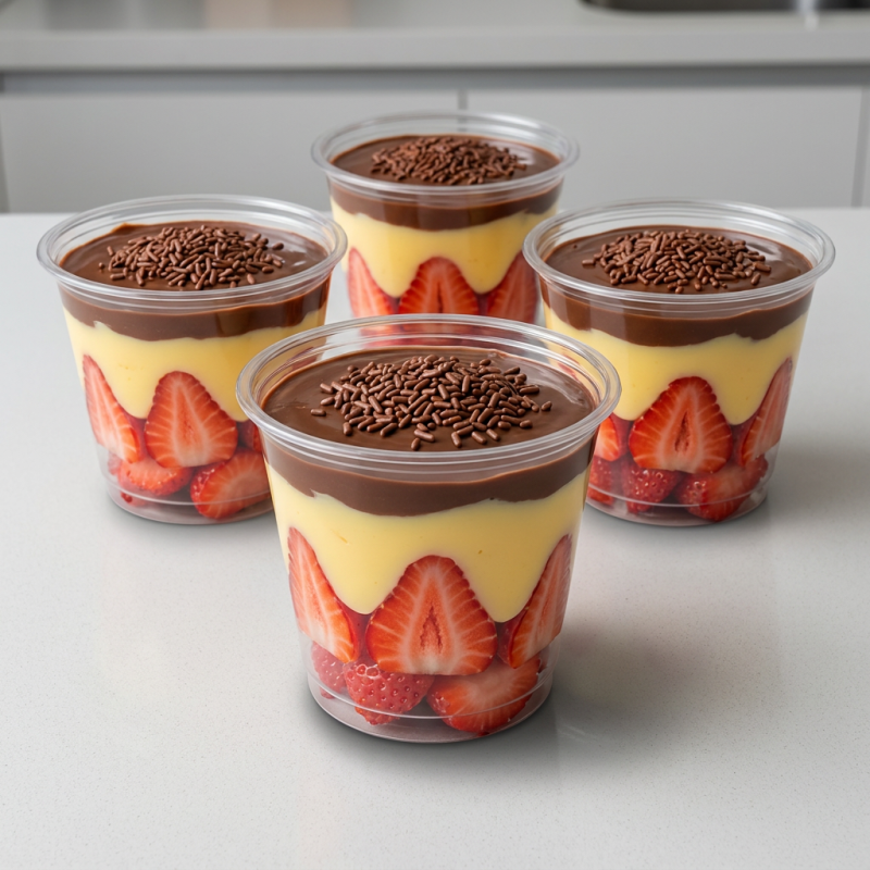 Sobremesa deliciosa com brigadeiro cremoso e um toque frutal, a combinação perfeita para seu lanche/sobremesa. Já aproveita pra garantir essa delícia!! Embalagem 140ml