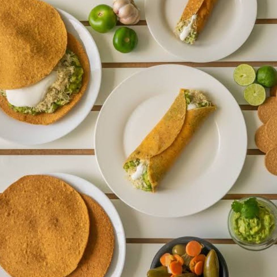 TOSTADA Y TACO GRANDES 100% Pechuga de Pollo