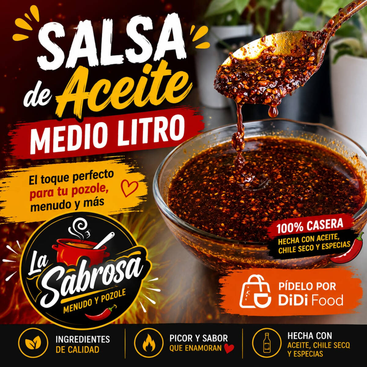 Salsa de Aceite 1/2 Litro