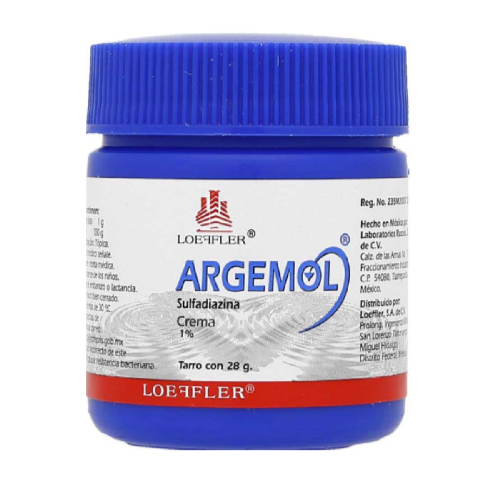 Argemol (Sulfadiazina de Plata) 1% Crema con 28 G
