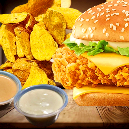 Burger Chicken Crispy Jamon+queso+huevo