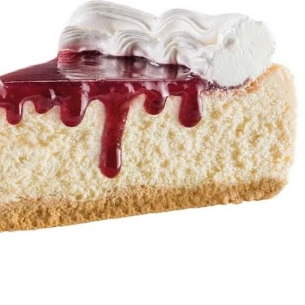 Pastel frio de queso con frambuesa