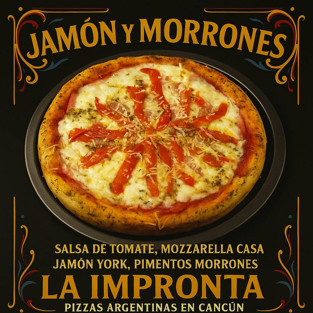 Pizza Jamon y Morrones