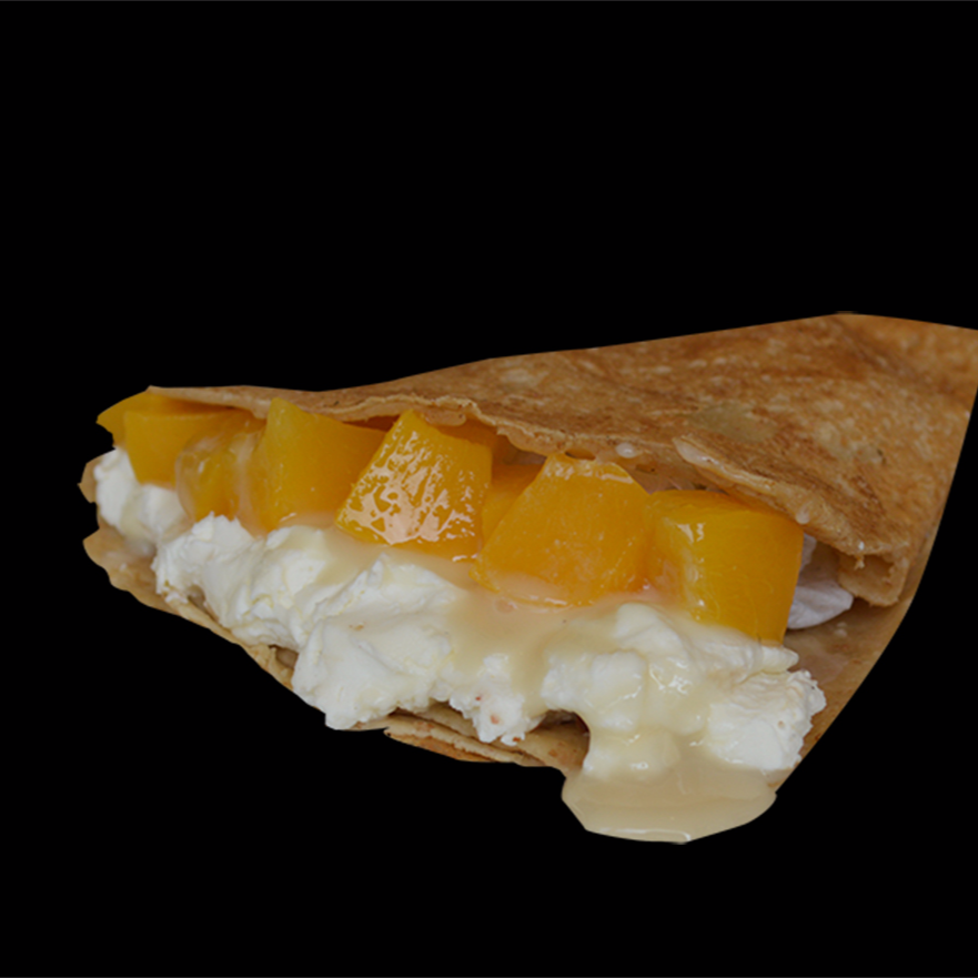 Crepa de Durazno con Philadelphia y Lechera