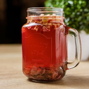 Te helado antioxidante rojo frutal