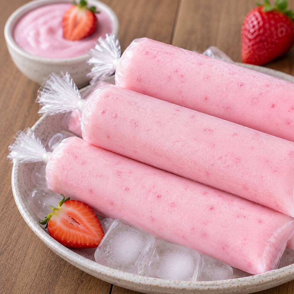 Bolis de Yogurt de Fresa