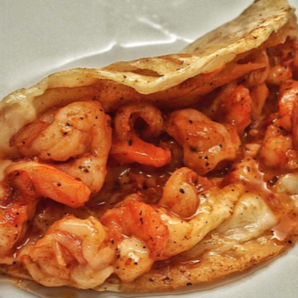 Taco de Camarón Enchilado o a la Mantequilla