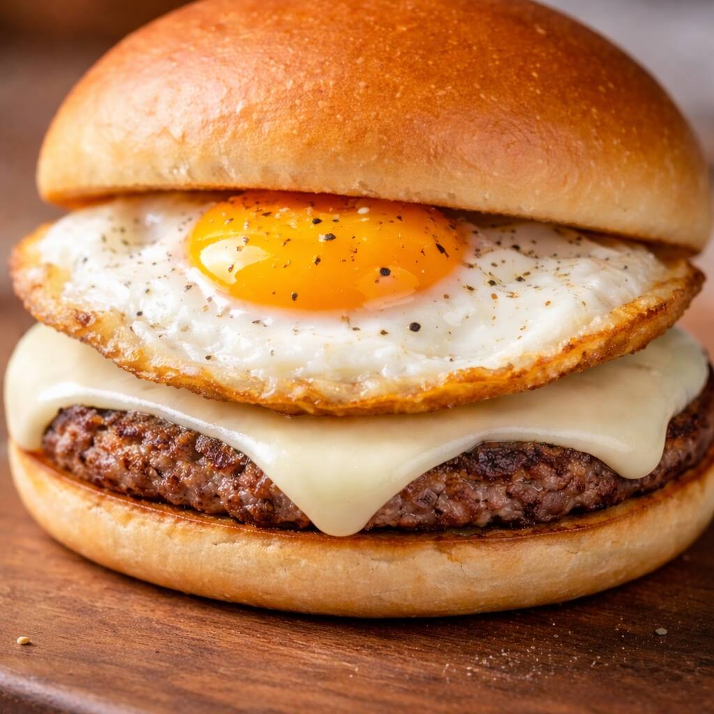 Pão brioche com gergelim , hambúrguer 100g, queijo mussarela, ovo e maionese artesanal.