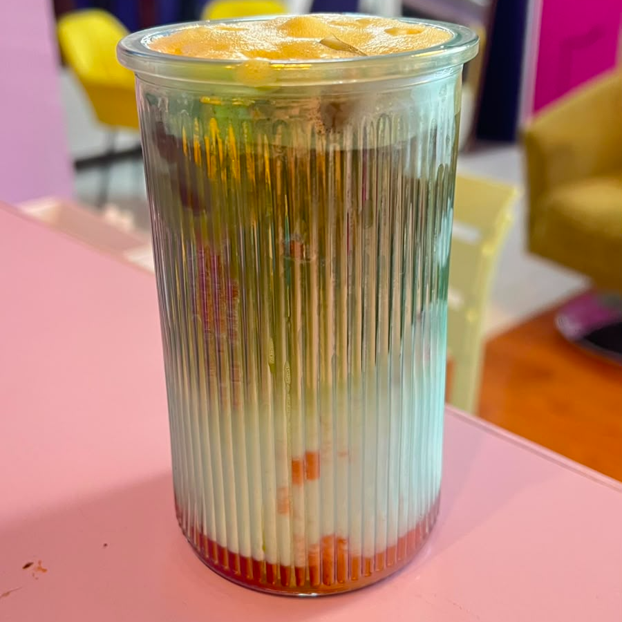 Strawberry Iced Matcha Latte
