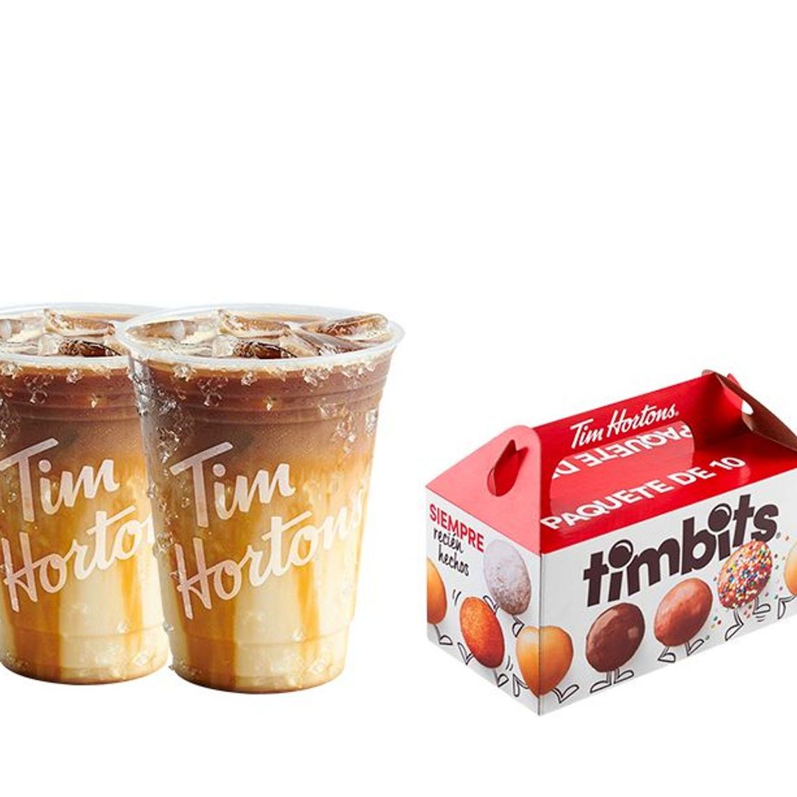 2 Caramel Macchiato + 10 pack timbits