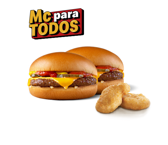 2 Hamburguesas con Queso + 2 McNuggets