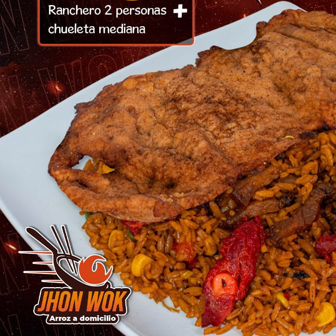Arroz Ranchero con Chuleta (2 PERSONAS)