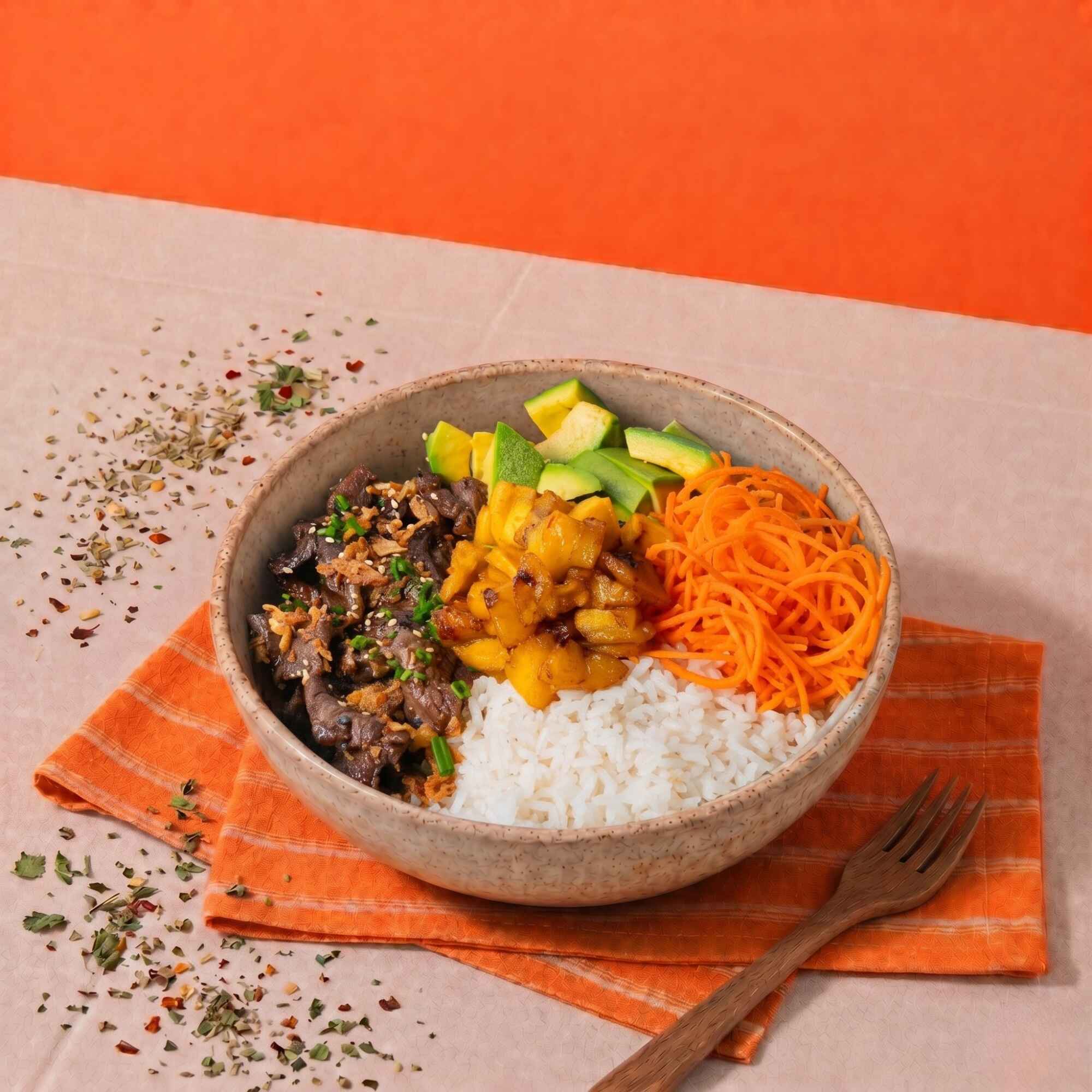 Menú Res Teriyaki Bowl